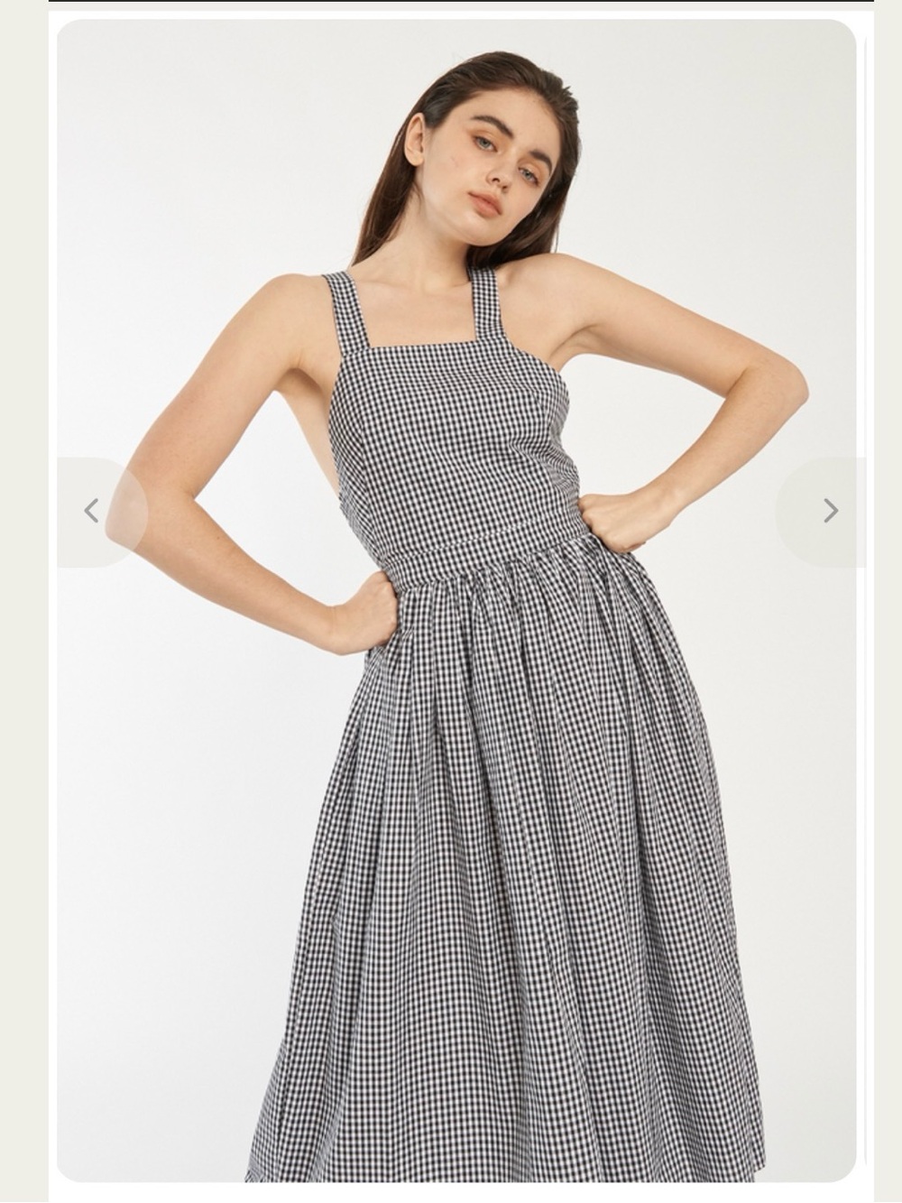 TOIT VOLANT
NOLA DRESS - BLACK GINGHAM